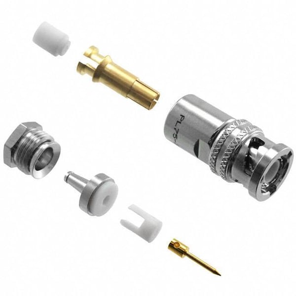TRB PL75-47 Twinaxial Connector Components, Bayonet Coupling Straight Plug for M17/176-00002 Cables